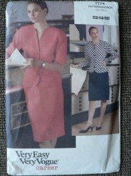 7774 EZ VOG SS-LS BUTTON TOP, SKIRT CAREER PATTERN 6-10